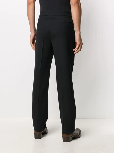 Shop Raf Simons Tailored Straight-leg Trousers In Black