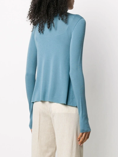 Shop Forte Forte Roll-neck Knit Jumper In Blue