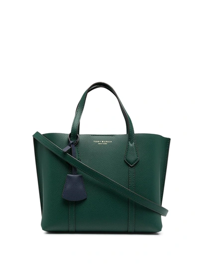 Shop Tory Burch Small Perry Tote In Green