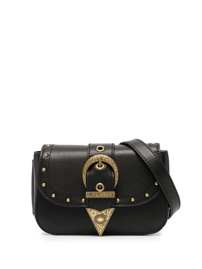 Shop Versace Jeans Couture Buckle-detailed Belt Bag In Black