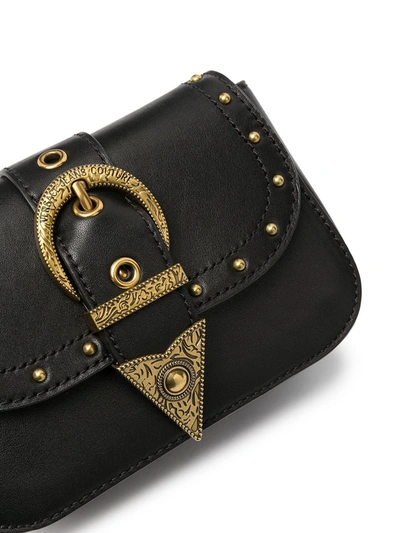 Shop Versace Jeans Couture Buckle-detailed Belt Bag In Black