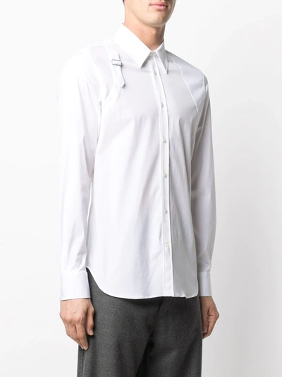 Shop Alexander Mcqueen Strap-detail Shirt In White