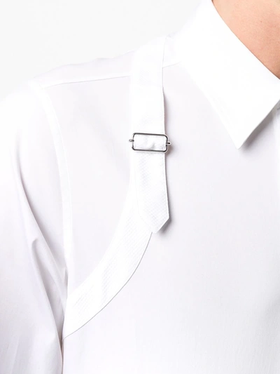 Shop Alexander Mcqueen Strap-detail Shirt In White
