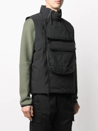 Shop Nike Front Pocket Gilet In Black