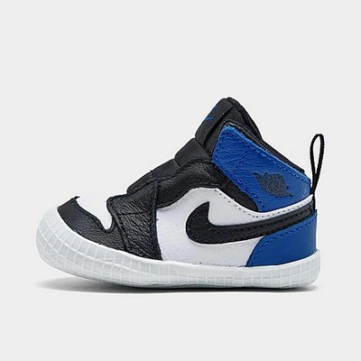 Shop Nike Infant Air Jordan Retro 1 Crib Booties In Blue/black