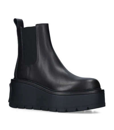 Shop Valentino Uniqueform Chelsea Boots 85 In Black