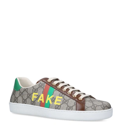 Shop Gucci Fake/not Gg Supreme Ace Sneakers