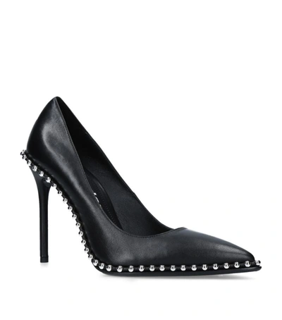 Shop Alexander Wang Leather Studded Rie Pumps 105