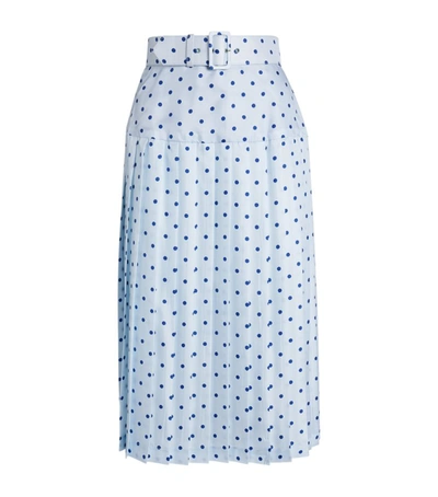 Shop Rodarte Pleated Polka-dot Skirt