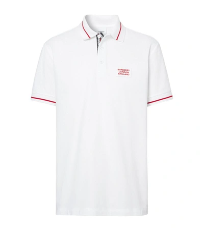 Shop Burberry Patch-logo Polo Shirt