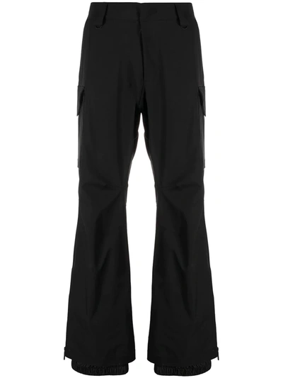 Shop Moncler Side Pockets Ski Pants In Black