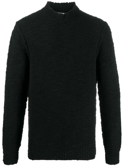 Shop Dolce & Gabbana Long-sleeved Knitted Jumper In Black