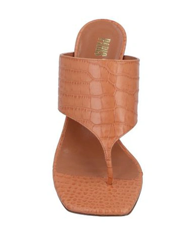 Paris Texas Toe Strap Sandals In Brown
