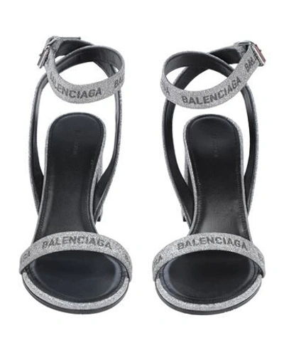 Shop Balenciaga Sandals In Silver