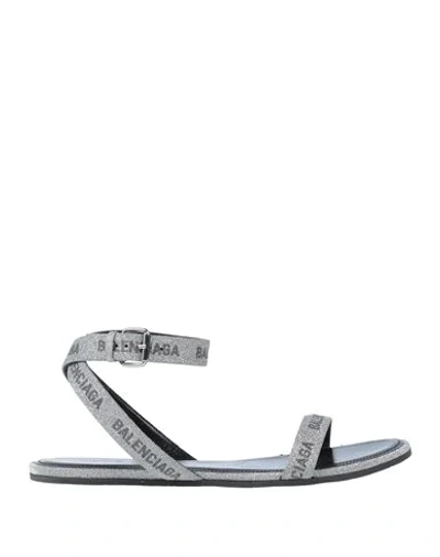 Shop Balenciaga Sandals In Silver