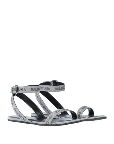 Shop Balenciaga Sandals In Silver