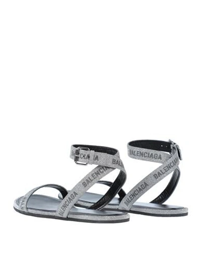 Shop Balenciaga Sandals In Silver