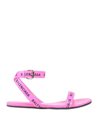 Shop Balenciaga Sandals In Fuchsia