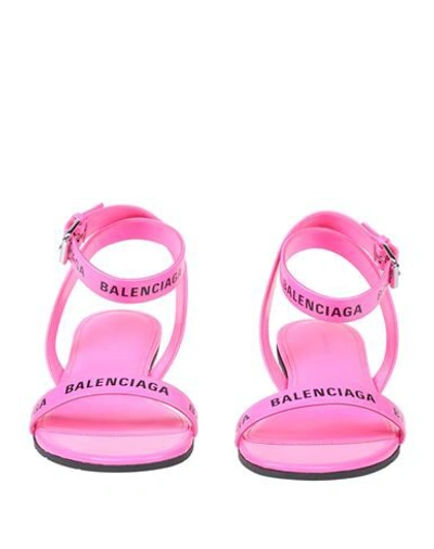 Shop Balenciaga Sandals In Fuchsia