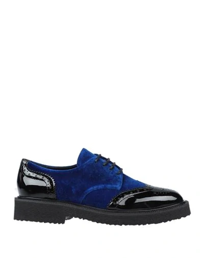 Shop Giuseppe Zanotti Lace-up Shoes In Blue