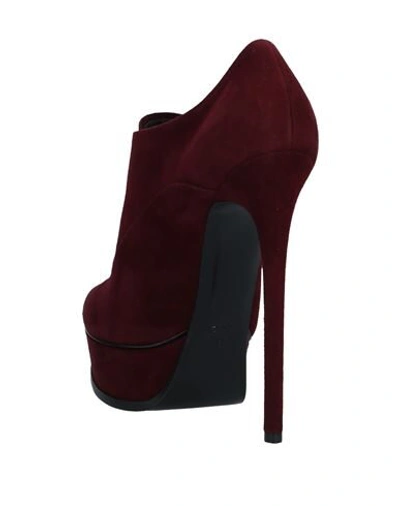 Shop Casadei Lace-up Shoes In Maroon