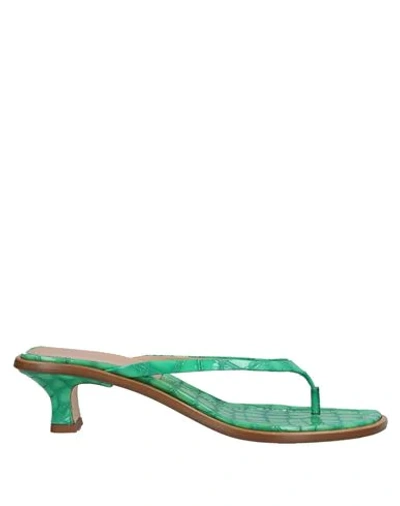 Shop Sies Marjan Woman Toe Strap Sandals Green Size 6.5 Soft Leather