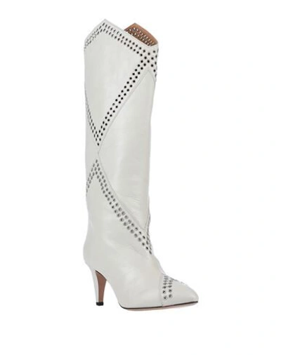 Shop Isabel Marant Woman Boot Ivory Size 6 Calfskin