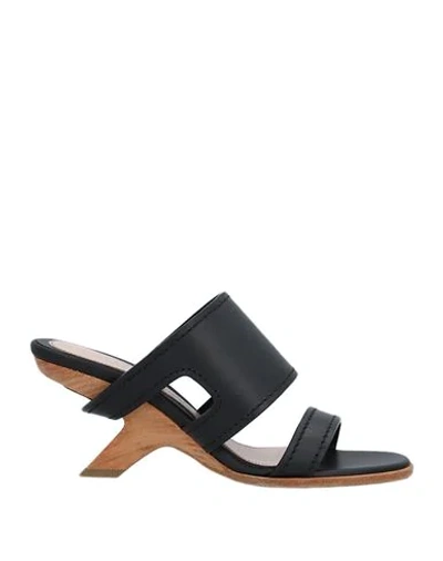 Shop Alexander Mcqueen Woman Sandals Black Size 7 Soft Leather