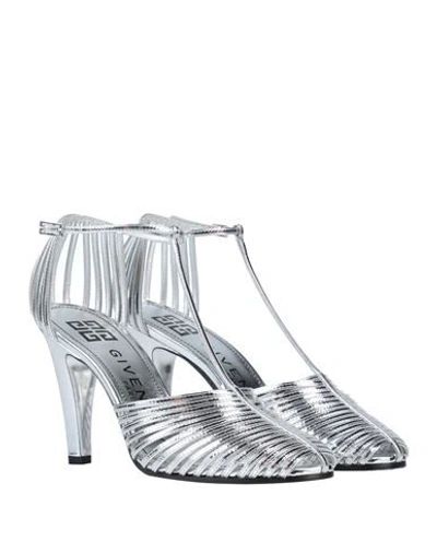 Givenchy Cage T-bar Sandals In Silver