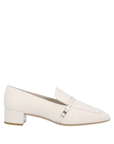 Shop Ferragamo Woman Loafers Ivory Size 9 Calfskin In White