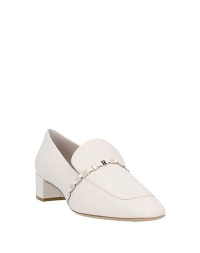 Shop Ferragamo Woman Loafers Ivory Size 9 Calfskin In White