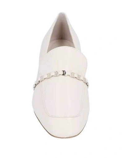 Shop Ferragamo Woman Loafers Ivory Size 7.5 Calfskin In White