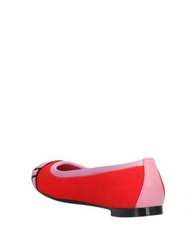 Ferragamo Ballet Flats In Red