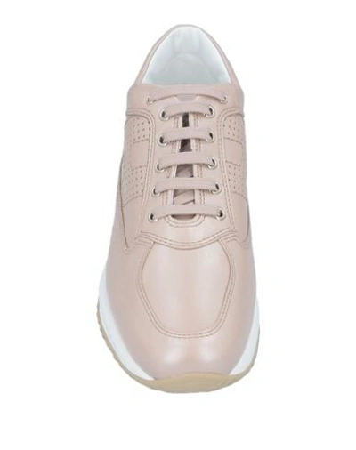 Shop Hogan Woman Sneakers Blush Size 6 Leather In Pink