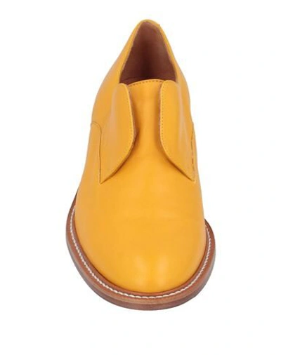 Shop Clergerie Loafers In Yellow