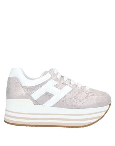 Shop Hogan Woman Sneakers Light Pink Size 7 Soft Leather