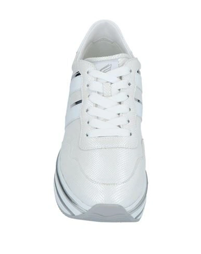 Shop Hogan Woman Sneakers Ivory Size 5.5 Soft Leather, Textile Fibers In White