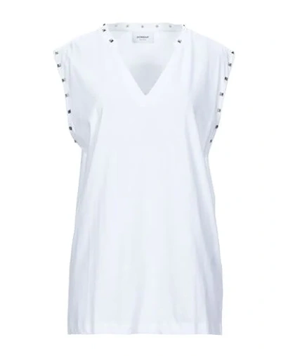 Shop Dondup Woman T-shirt White Size L Cotton