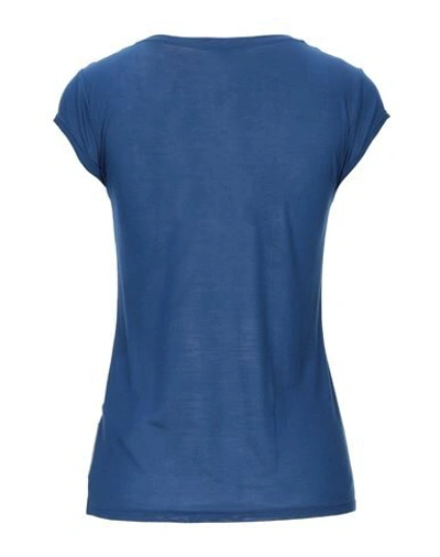 Shop Elisabetta Franchi T-shirts In Blue