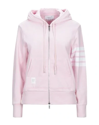 Shop Thom Browne Woman Sweatshirt Pink Size 2 Cotton