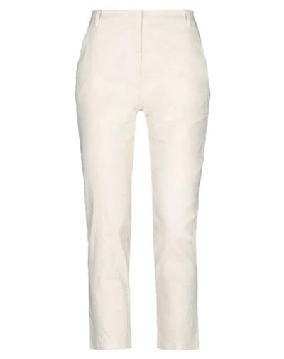 Shop Pinko Woman Pants Ivory Size 8 Linen, Viscose, Elastane In White