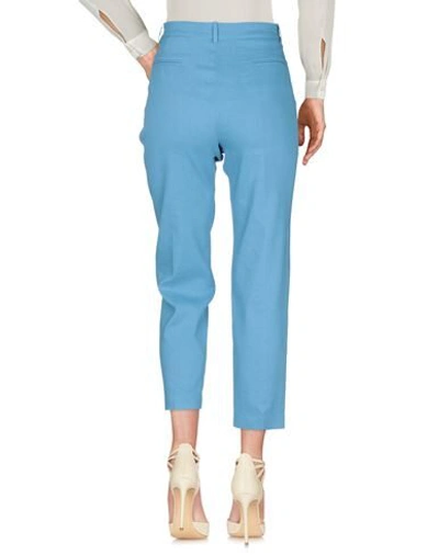 Shop Pinko Woman Pants Sky Blue Size 10 Linen, Viscose, Elastane