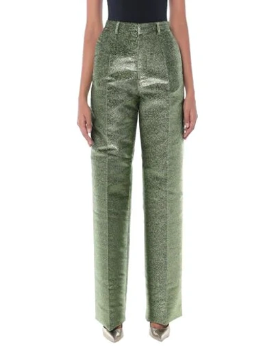 Shop Dsquared2 Woman Pants Green Size 4 Polyester, Silk