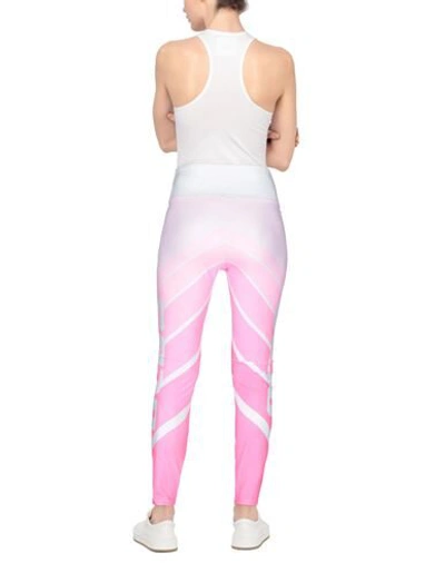 Shop Gcds Woman Leggings Light Pink Size L Cotton, Elastane