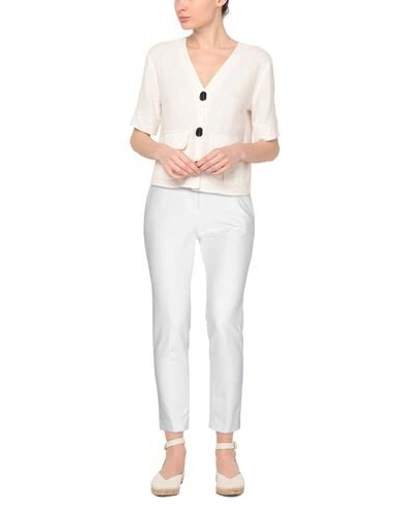 Shop Kiltie Woman Pants White Size 4 Cotton, Polyamide, Elastane
