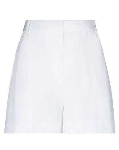 Shop Tibi Shorts In White