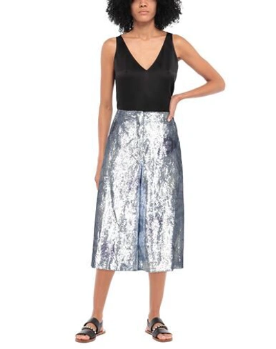 Shop Jacquemus Cropped Pants In Sky Blue