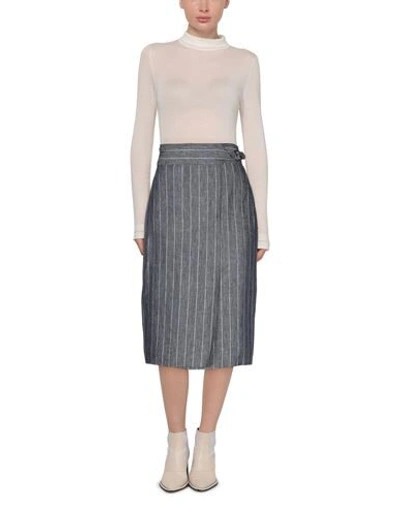 Shop Max Mara 3/4 Length Skirts In Dark Blue