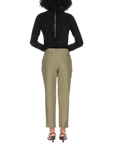 Shop Roberto Cavalli Woman Pants Military Green Size 14 Silk
