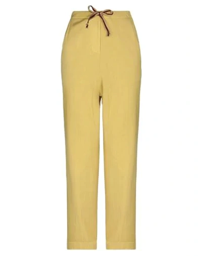 Shop Alessia Santi Woman Pants Ocher Size 6 Wool, Cotton, Elastane In Yellow